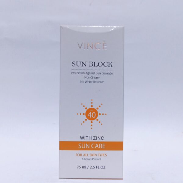 VINCE SUN BLOCK WITH Zinc SPF 40(Australia)